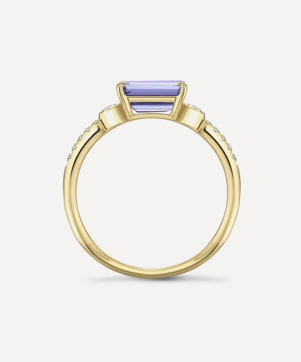 Dinny Hall Rings^14ct Gold Betony Tanzanite and Diamond Ring