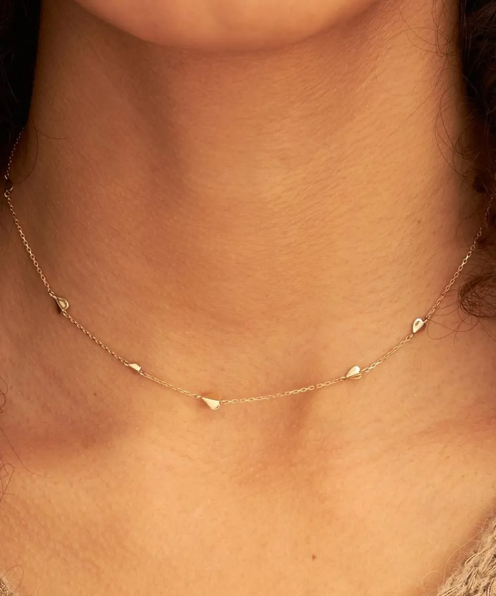 Dinny Hall Necklaces^9ct Gold Bijou Folded Heart Necklace