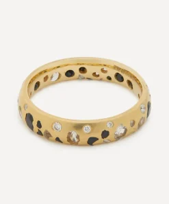 Polly Wales Rings|Rings^18ct Gold Black and White Confetti Diamond Ring