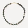 Marie Lichtenberg Necklaces|Necklaces^18ct Gold Black Keshi Pearl Mauli Link Necklace