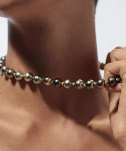 Marie Lichtenberg Necklaces|Necklaces^18ct Gold Black Keshi Pearl Mauli Link Necklace