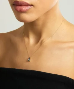 Suzanne Kalan Necklaces|Necklaces^14ct Gold Black Night Quartz Pear Drop Pendant Necklace