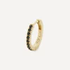 Liberty Earrings|Earrings^9ct Gold Black Spinel Rainbow Mini Creole Single Hoop Earring