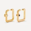 Yvonne Léon Earrings|Earrings^9ct Gold Blue Sapphire Hoop Earrings