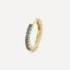 Liberty Earrings^9ct Gold Blue Sapphire Rainbow Mini Creole Single Hoop Earring