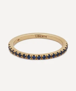 Liberty Rings|Rings^9ct Gold Blue Sapphire Rainbow Ring