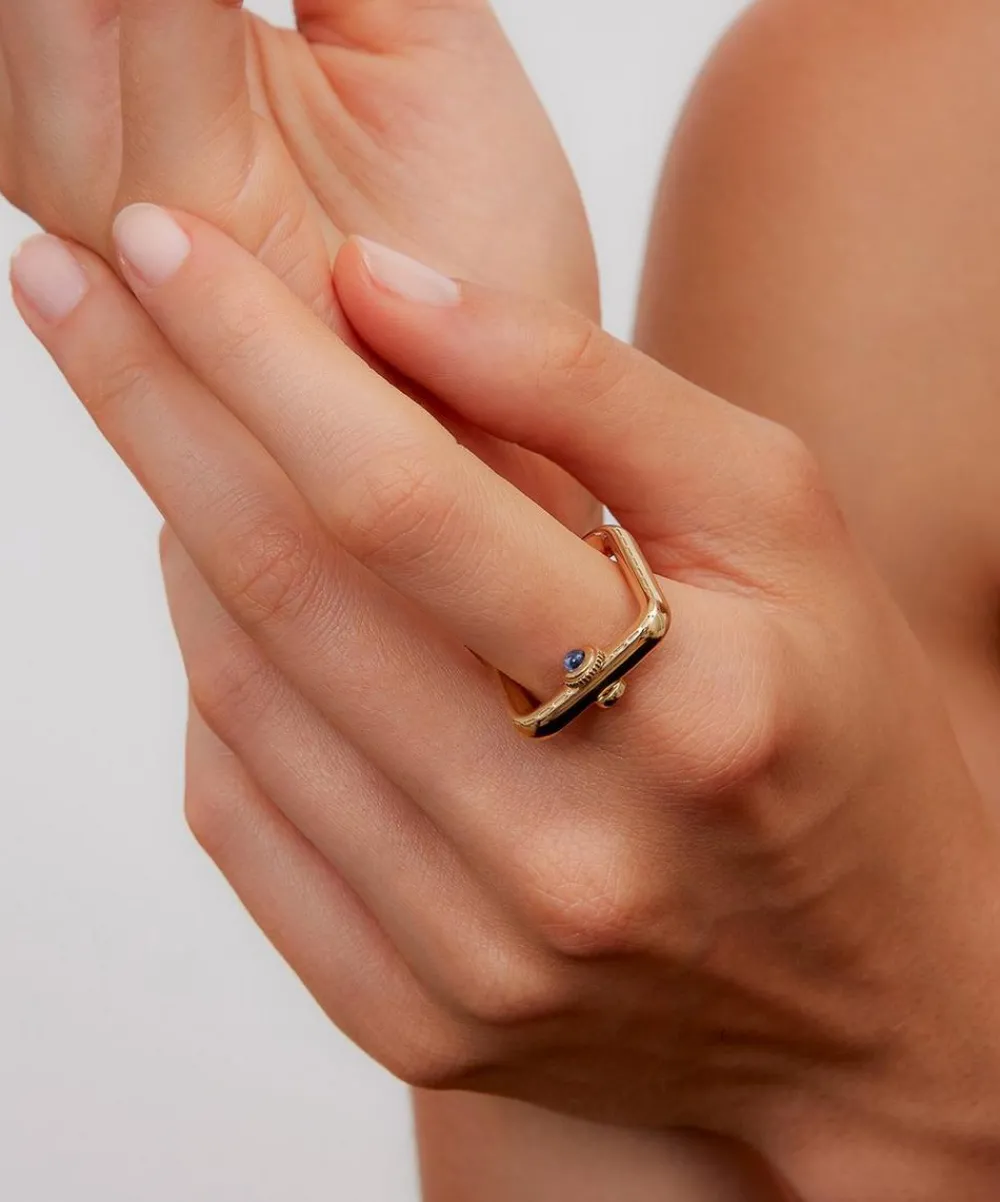 Yvonne Léon Rings|Rings^9ct Gold Blue Sapphire Ring