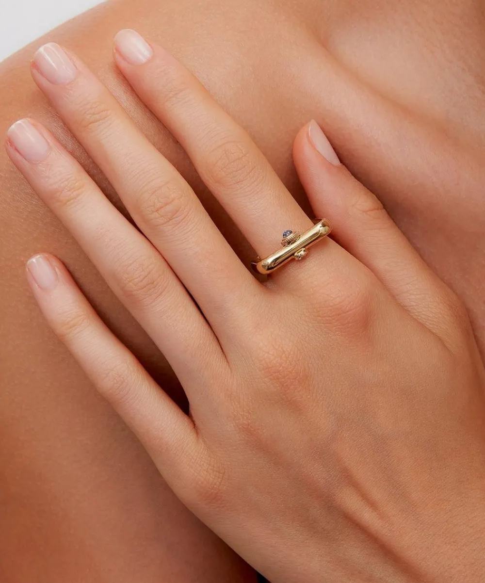 Yvonne Léon Rings|Rings^9ct Gold Blue Sapphire Ring