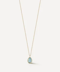 Mateo Necklaces|Necklaces^14ct Gold Blue Topaz Pendant Necklace