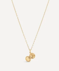 Dinny Hall Necklaces^9ct Gold Button Locket Necklace