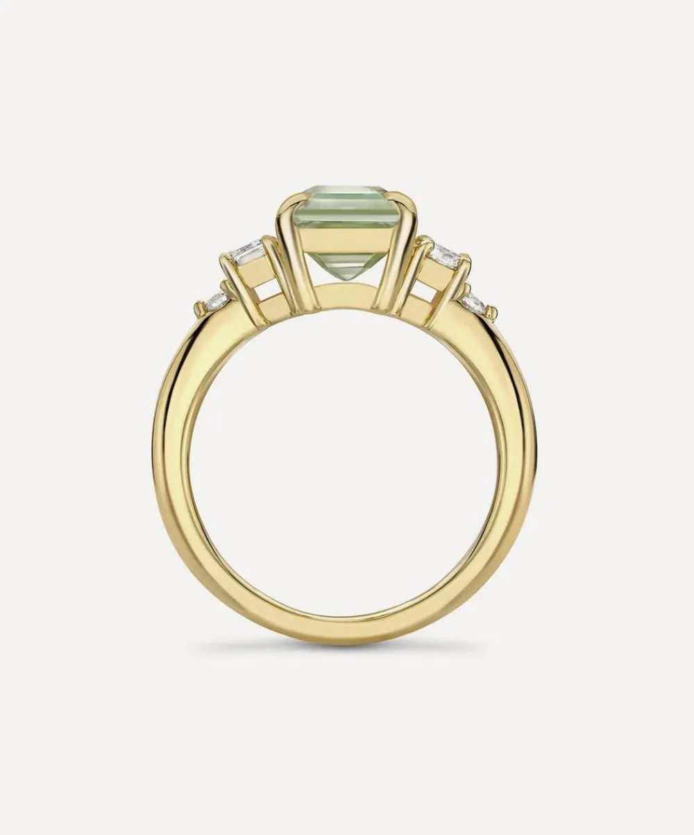 Dinny Hall Rings^9ct Gold Charli Amethyst and Diamond Ring