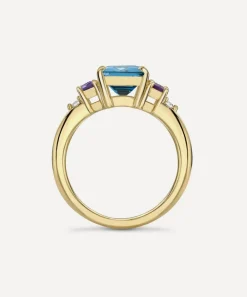 Dinny Hall Rings^9ct Gold Charli London Blue Topaz Ring