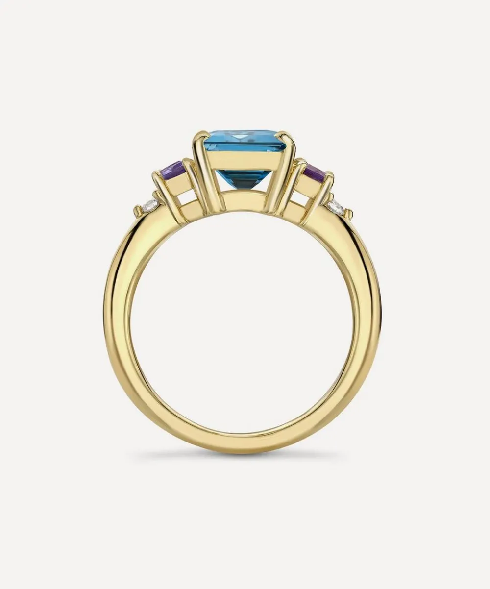 Dinny Hall Rings^9ct Gold Charli London Blue Topaz Ring