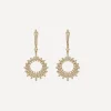 Astley Clarke Earrings^14ct Gold Comet Burst Diamond Hoop Earrings