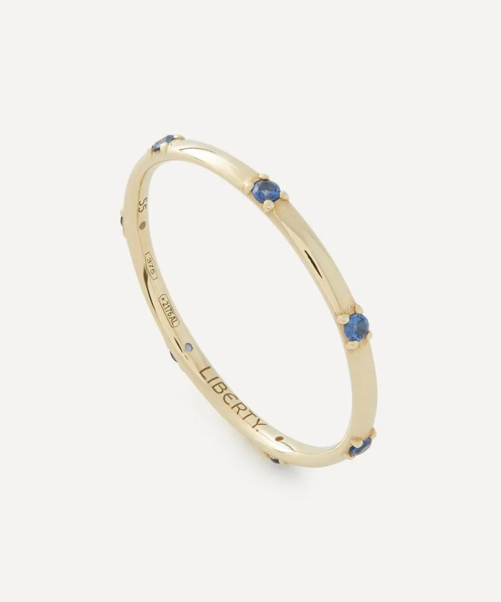 Liberty Rings|Rings^9ct Gold Constellation Lab-Grown Blue Sapphire Ring