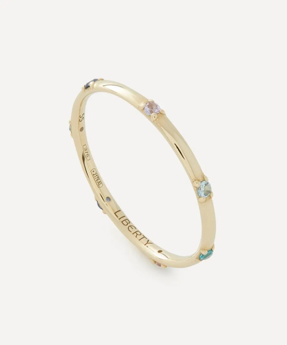 Liberty Rings|Rings^9ct Gold Constellation Lab-Grown Multicoloured Stone Ring