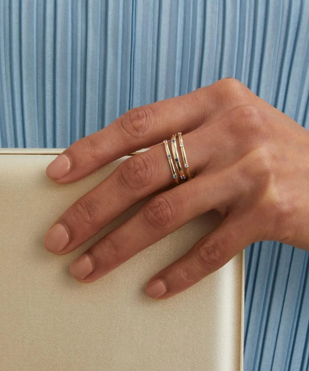 Liberty Rings|Rings^9ct Gold Constellation Lab-Grown Multicoloured Stone Ring