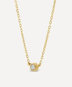 Dinny Hall Necklaces^9ct Gold Created Diamond Jasmine Pendant Necklace