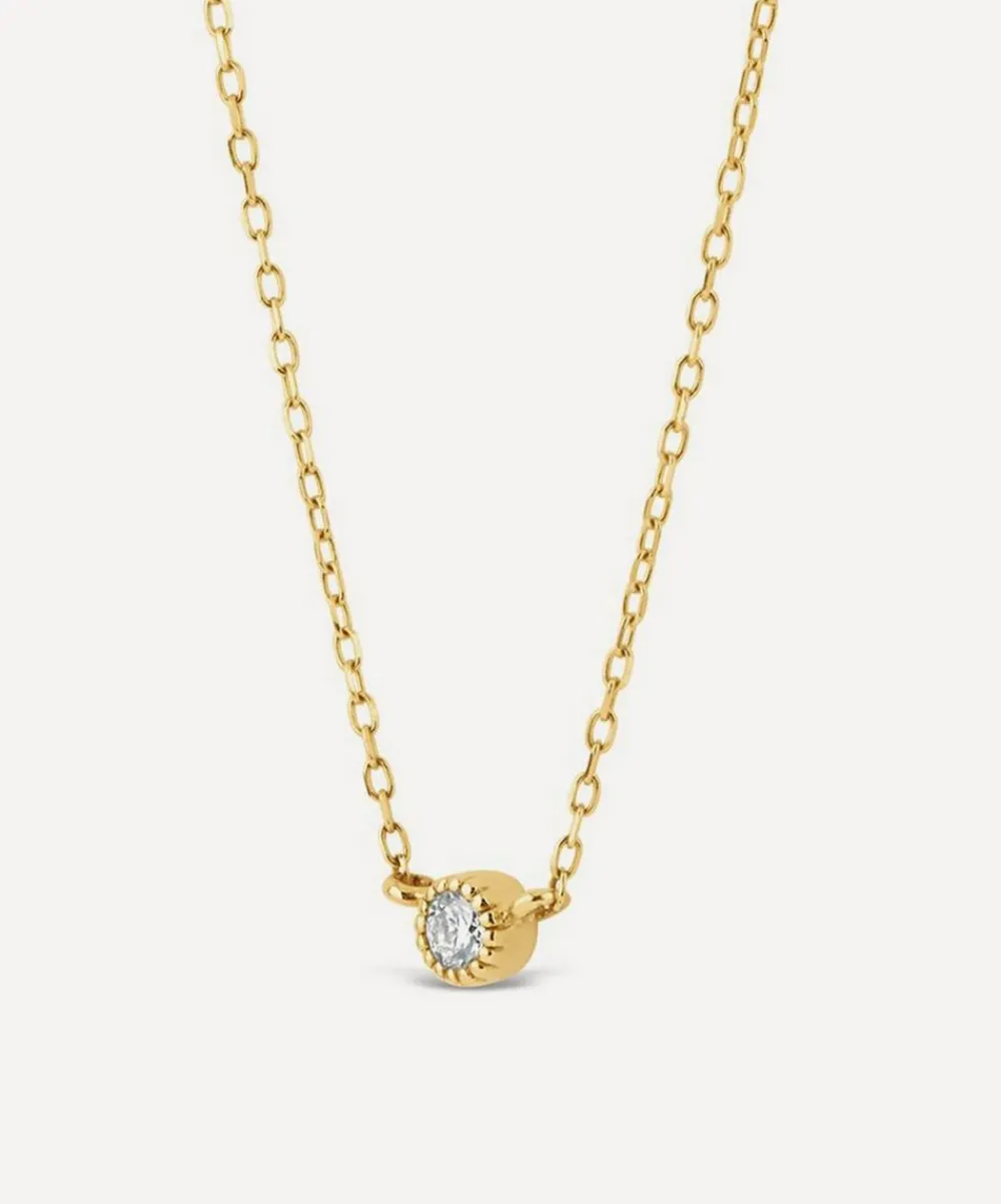 Dinny Hall Necklaces^9ct Gold Created Diamond Jasmine Pendant Necklace