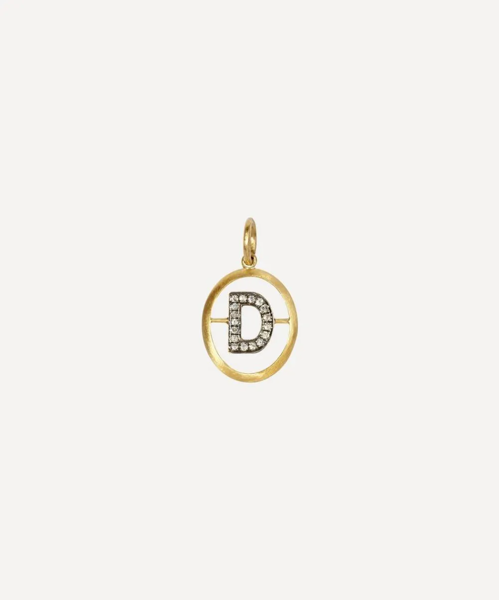 Annoushka Charms & Pendants|Charms & Pendants^18ct Gold D Diamond Initial Pendant