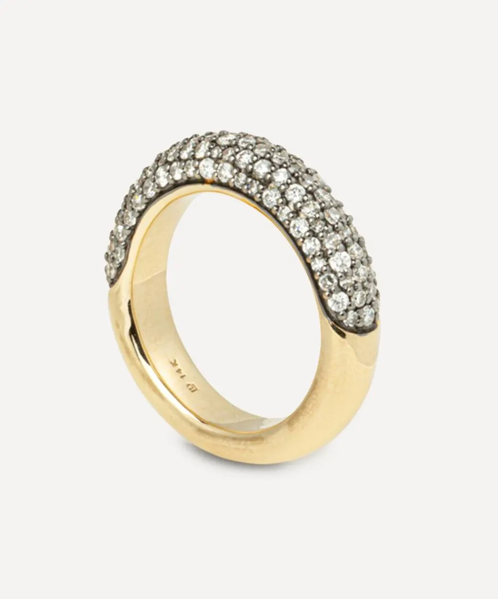 Lucy Delius Rings|Rings^14ct Gold Dark Side of The Moon Ring