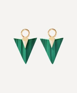 Annoushka Earrings|Earrings^18ct Gold Deco Arrow Malachite Earring Drops