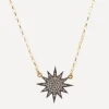 Kirstie Le Marque Necklaces^9ct Gold Diamond and Gold Starburst Pendant Necklace