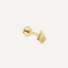 Rachel Jackson Earrings^9ct Gold Diamond Arrow Spike Labret Earring