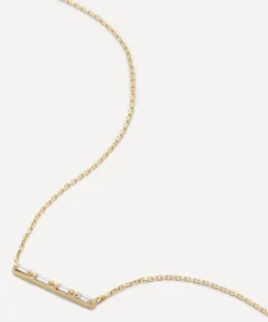 Suzanne Kalan Necklaces|Necklaces^14ct Gold Diamond Bar Pendant Necklace