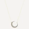 Kirstie Le Marque Necklaces^9ct Gold Diamond Classic Crescent Pendant Necklace