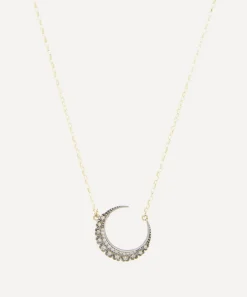 Kirstie Le Marque Necklaces^9ct Gold Diamond Classic Crescent Pendant Necklace