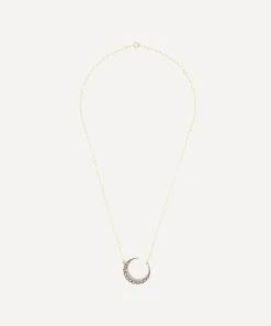 Kirstie Le Marque Necklaces^9ct Gold Diamond Classic Crescent Pendant Necklace