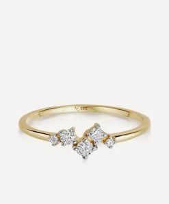 Astley Clarke Rings^14ct Gold Diamond Cluster Promise Ring