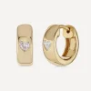 Roxanne First Earrings|Earrings^14ct Gold Diamond Everyday Heart Hoop Earrings