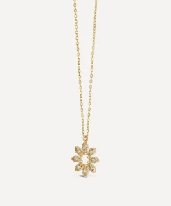 Dinny Hall Necklaces^14ct Gold Diamond Jasmine Flower Pendant Necklace