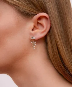 Yvonne Léon Earrings|Earrings^18ct Gold Diamond Jellyfish Drop Earring