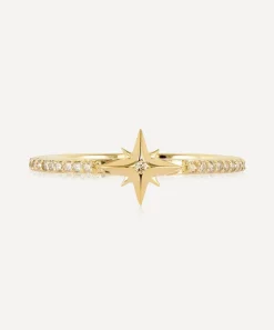 Rachel Jackson Rings^9ct Gold Diamond North Star Ring