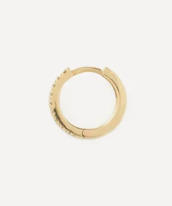 Liberty Earrings|Earrings^9ct Gold Diamond Rainbow Mini Creole Single Hoop Earring