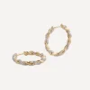 Lucy Delius Earrings|Earrings^14ct Gold Diamond Rope Hoop Earrings