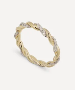 Lucy Delius Rings|Rings^14ct Gold Diamond Rope Ring