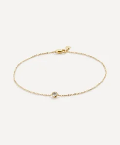 Monica Vinader Bracelets^14ct Gold Diamond Solitaire Bracelet