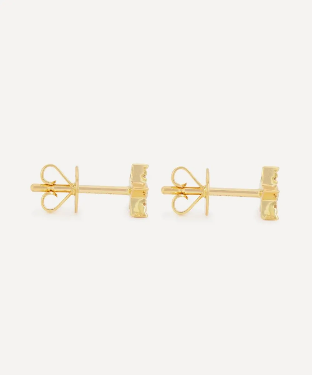 Kojis Earrings|Earrings^18ct Gold Diamond Star Stud Earrings