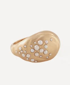 Nada Ghazal Rings|Rings^18ct Gold Drop Pearl Oval Ring