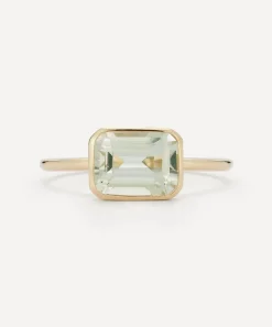 Mateo Rings|Rings^14ct Gold East West Green Amethyst Ring