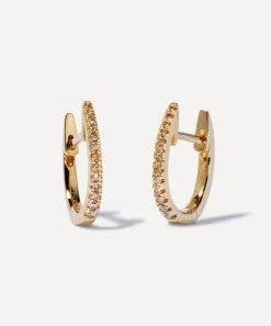 Annoushka Earrings|Earrings^18ct Gold Eclipse Brown Diamond Fine Hoop Earrings