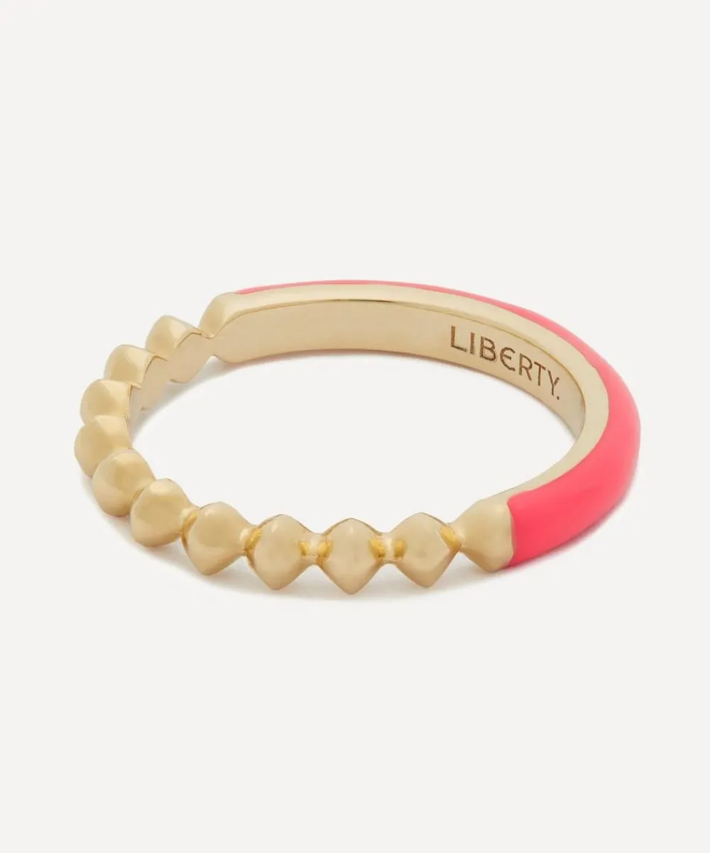 Liberty Rings|Rings^9ct Gold Eclipse Fluo Pink Band Ring
