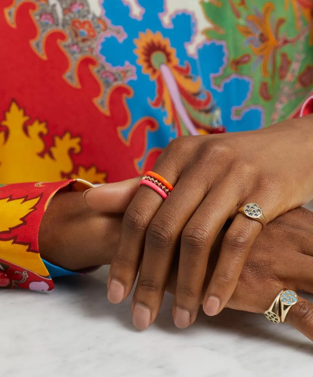 Liberty Rings|Rings^9ct Gold Eclipse Fluo Pink Band Ring