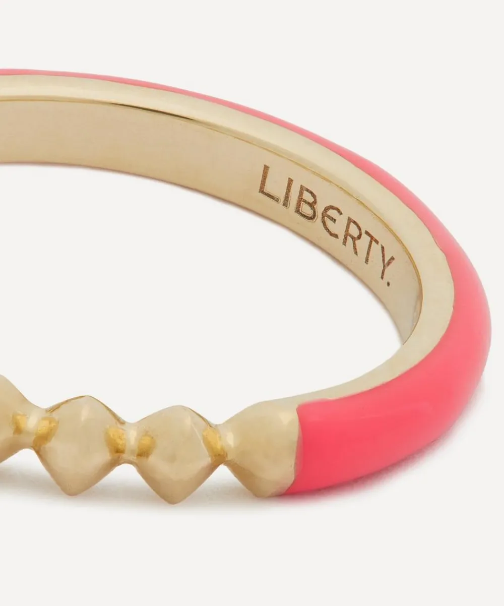 Liberty Rings|Rings^9ct Gold Eclipse Fluo Pink Band Ring