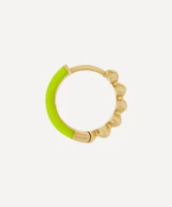 Liberty Earrings|Earrings^9ct Gold Eclipse Mini Creole Enamel Single Hoop Earring