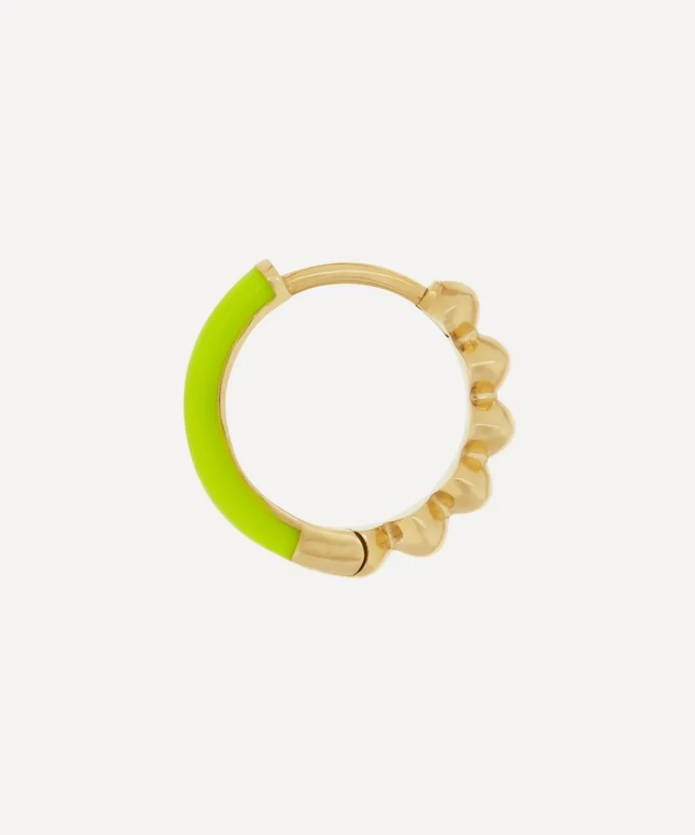 Liberty Earrings|Earrings^9ct Gold Eclipse Mini Creole Enamel Single Hoop Earring